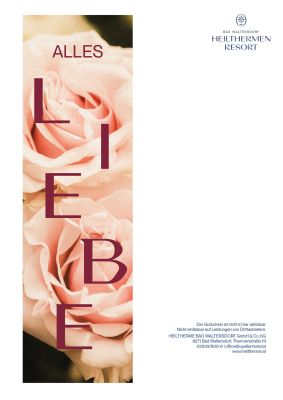 Gutschein mit dem Bild von rosa Rosen darauf