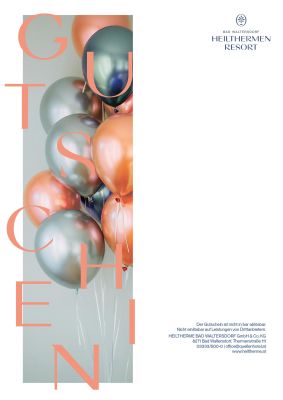 Gutschein mit dem Bild von Luftballons darauf