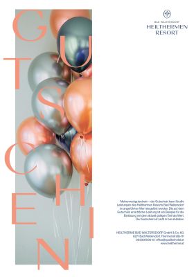 Gutschein mit Bild von Ballonen