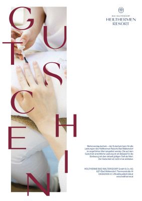 Gutschein mit Bild von Hand bei Maniküre